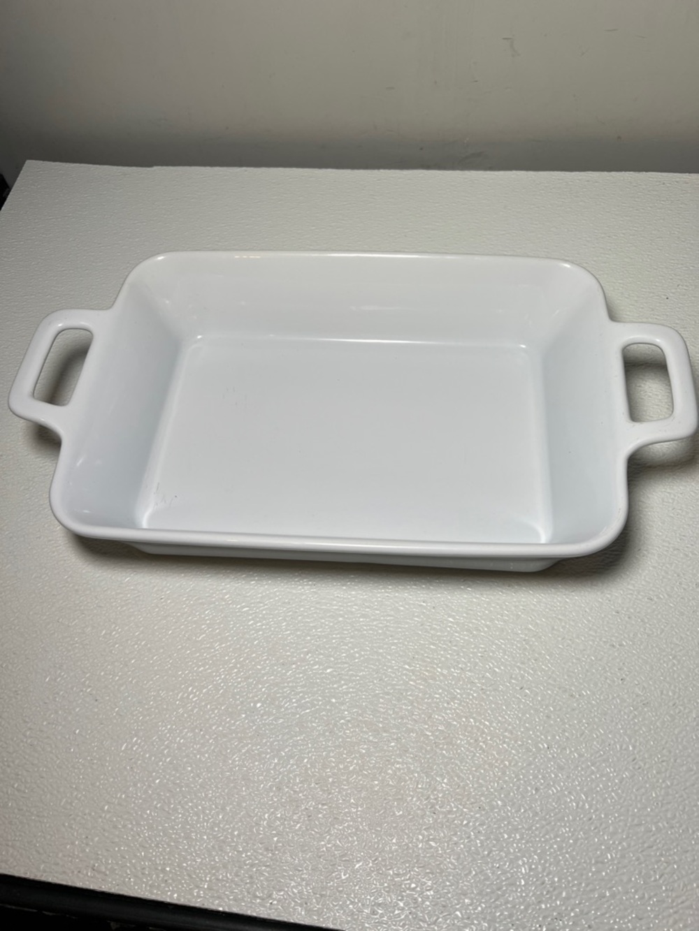 Dash of That 4 Quart White Stoneware Rectangular Baking Dish with Handles NEW